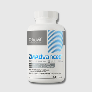 OstroVit ZMAdvance dietary supplement, which contains six different active substances, including ashwagandha root extract and melatonin | Megapump